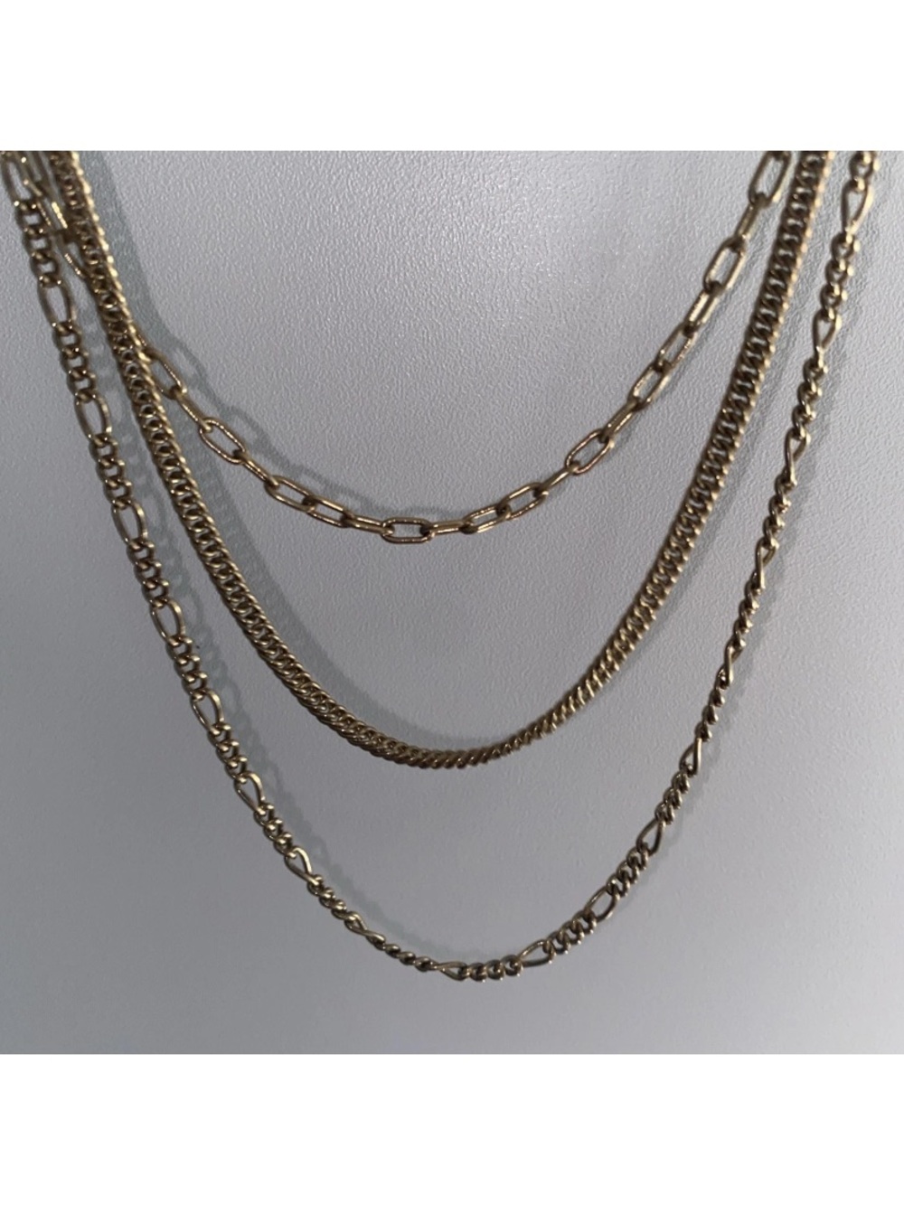 LAUREN By RALPH LAUREN RLL Vintage‎ Gold Tone Multi Strand Long Necklace
